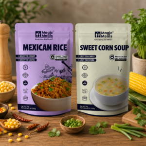 Indo-Chinese Combo | Sweet Corn Soup & Mexican Rice Ready to Eat Meal