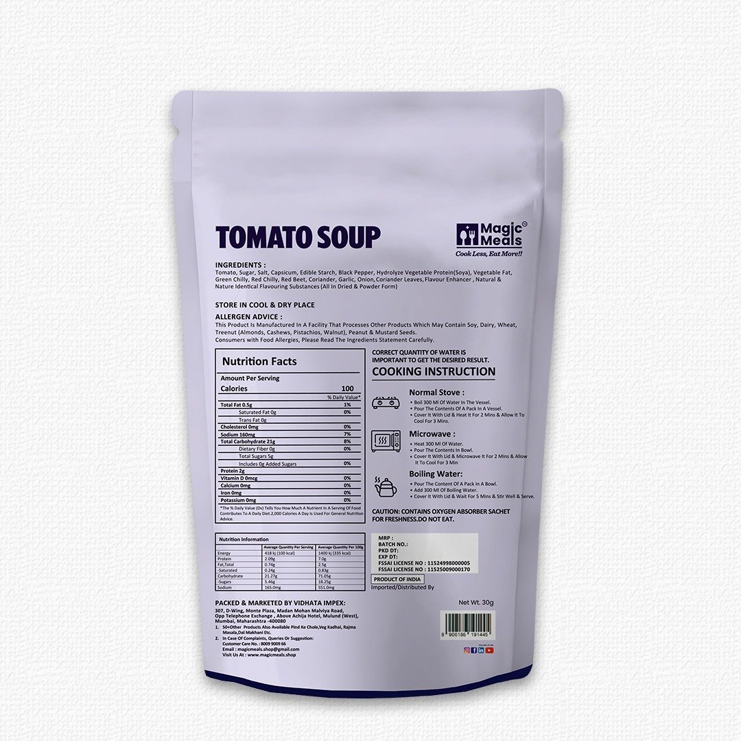 Magic Meals Tomato Soup Ready to Eat | Instant Creamy Tomato Soup Magic Meals Tomato Soup Ready to Eat | Instant Creamy Tomato Soup