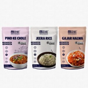 Punjabi Swaad Combo | Pind Ke Chole, Jeera Rice & Gajar Halwa Ready to Eat Meal