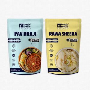 Buy Magic Meals Desi Lunch Box Online | Pav Bhaji & Rawa Sheera Combo