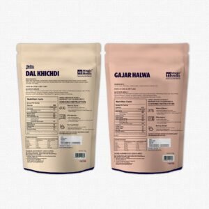 Magic Meals Light Dinner Combo (Dal Khichdi + Gajar Halwa) | Jain Ready-to-Eat Meal Combo