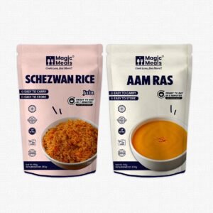 Magic Meals Royal Fusion Combo (Schezwan Rice + Aamras) | Jain Ready-to-Eat Meal Combo