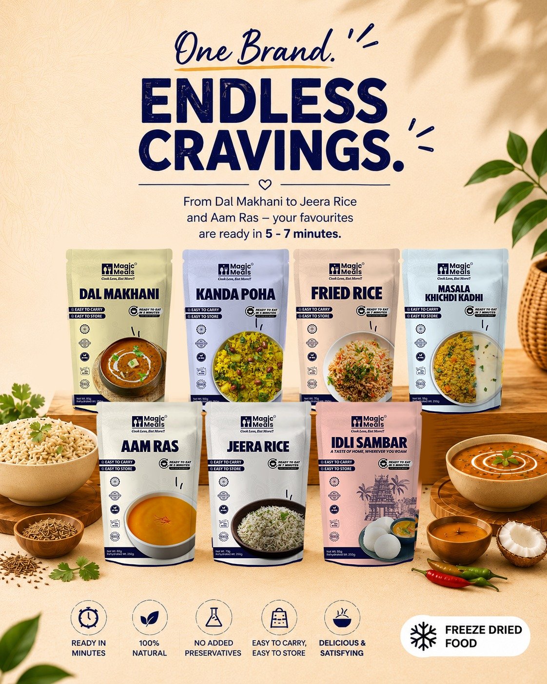 Instant Indian food without preservatives