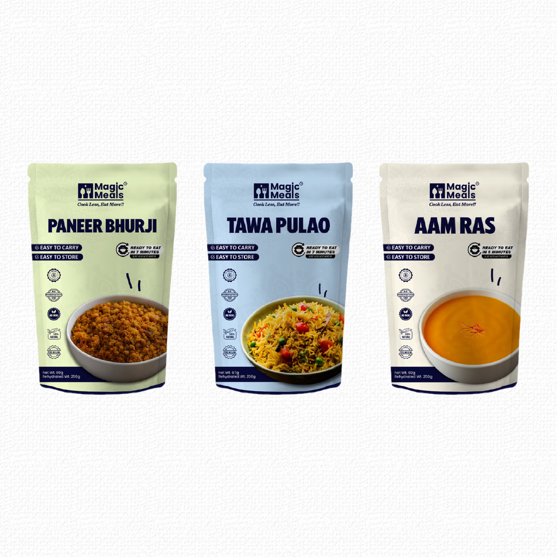 Magic Meals Protein Veg Combo ( Paneer Bhurji + Tawa Pulao + Aamras )